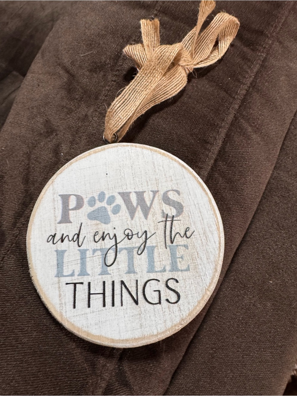 Paws and Enjoy the Little Things Wood Hanging Sign